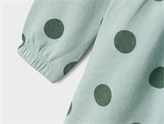 Name It gray mist big dots sweatkjole